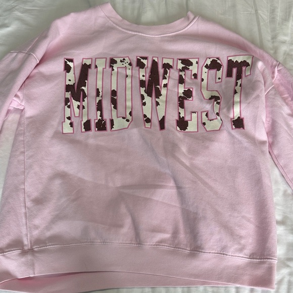 Originality Sweaters - Midwest Women's Pink Crew Neck Sweater